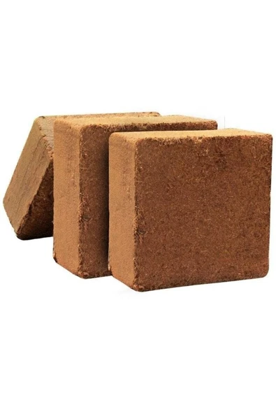60 - 65 Lt Sıkıştırılmış Hindistan Cevizi Torfu - 4 - 5 Kg Blok Ithal Organik Cocopeat Kokopit