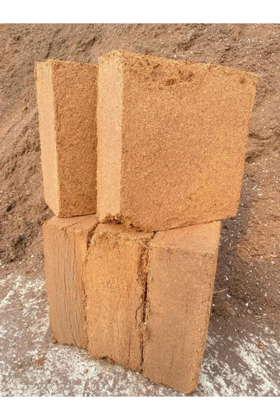 Aymen Çiçekçilik 5 Adet 300 - 325 Litre Sıkıştırılmış Hindistan Cevizi Torfu - Blok Ithal Organik Cocopeat Kokopit 5 Adet - 3