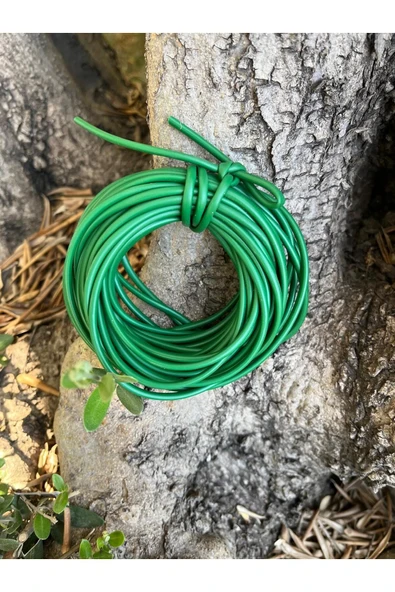 Fidan Bağlama İpi 10 Metre - 3 mm Sera İpi Elastik Fide Bağlama Lastiği Bağ Dal Bitki Bağlama İpi