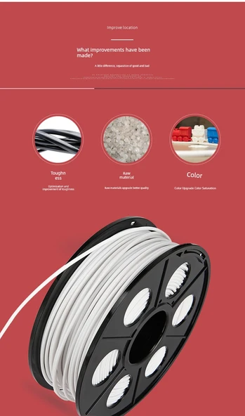 PLA+ 3D Yazıcı Filamenti - 1.75mm - Gümüş - 6