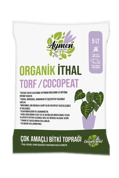 5 Litre Ithal Torf Cocopeat Ponza Taşı Özel Karışım Saksı Harcı Bitki Toprağı - Kokopit