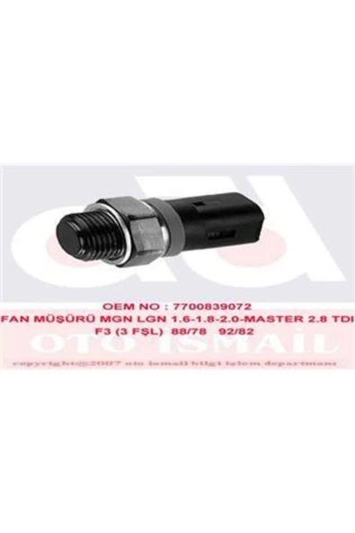 Vernet TS1371 Ts1371 Fan Müşürü Mgn Lgn 1.6-1.8-2.0-master 2.8 Tdı F3 3 Fşl 88/78 92/82 Ts1371 Ren