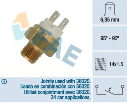 FAE 36010  FAN MÜŞÜRÜ 95 90Â° OPEL OMEGA A BMW 3 SERISI