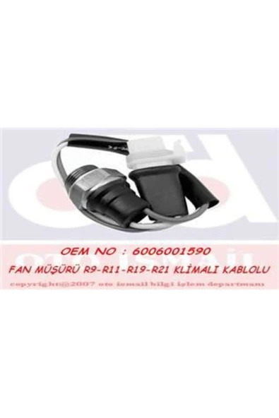 Valeo 819782  Fan Müşürü 82C° Renault 9 R11 R19 R21 Concorde Ac