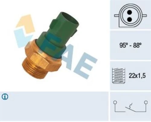 FAE 37240  Fan Müşürü 95-88 Derece Escort IV 1.8 16V 1.8Td 92- 99 Fiesta 1.0 1.4 1.6 83-89 Mondeo 1.8Td 92-00 Sıerra 1.8Td 2.3 82-93 Yesıl - 1
