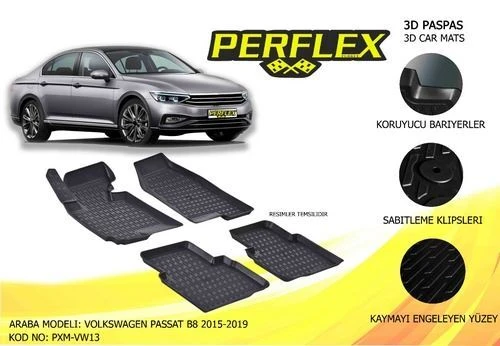 Perflex PXM Pxm-vw13 Paspas 3d Havuzlu X-mat Passat B8 2014 ürün görseli 1