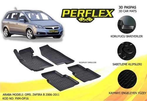 Perflex PXM Pxm-op16 Paspas 3d Havuzlu X-mat Zafira B 2006-2010 ürün görseli 1