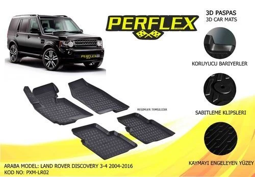 Perflex PXM Rizline  Pxm-lr02 Paspas 3d Havuzlu X-mat Land Rover Discovery Iıı Iv 2004-2015 ürün görseli 1