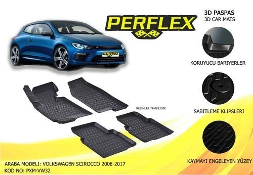 Perflex PXM Pxm-vw32 Paspas 3d Havuzlu X-mat Scirocco 2008-2016 ürün görseli 1