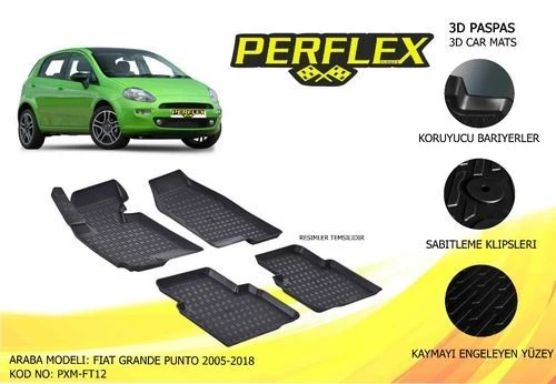 Perflex PXM Pxm-ft12 Paspas 3d Havuzlu X-mat Grande Punto 07-17 ürün görseli 1