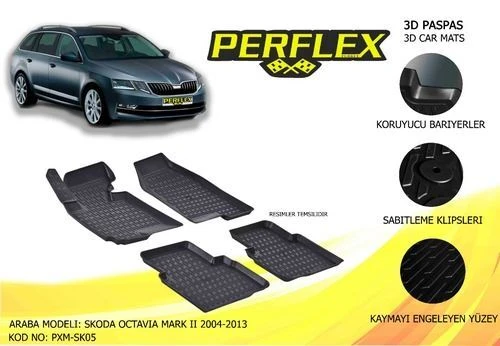 Perflex PXM Pxm-sk05 Paspas 3d Havuzlu X-mat Octavia Iı 2004-2012 ürün görseli 1