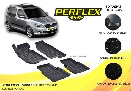 Perflex PXM Pxm-sk14 Paspas 3d Havuzlu X-mat Roomster 2006-2014 ürün görseli 1