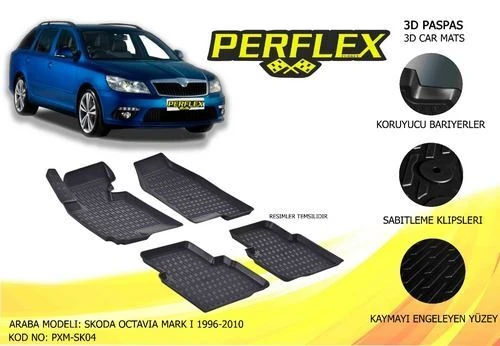 Perflex PXM Pxm-sk04 Paspas 3d Havuzlu X-mat Octavia I 1996-2009 ürün görseli 1