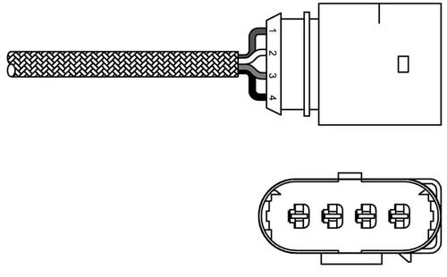 Delphi ES20285 Es20285-12b1 Oksijen Sensörü-audi A4 Volkswagen Passat 07 99 06 08 06b906265b