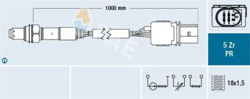 FAE 75035  OKSİJEN SENSÖRÜ Z13DTH ASTRA H - 1