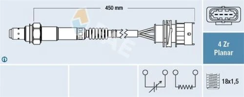 FAE 77525  OKSİJEN SENSÖRÜ KONUM 1 Z16XEP ASTRA G H VECTRA C ZAFIR