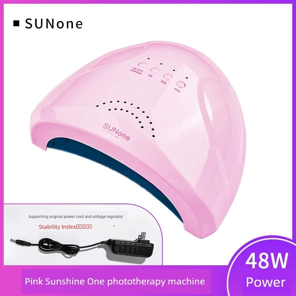 Taşınabilir Hızlı Kuruyan Oje Lambası - Sunshine 1-Pembe (48W Fototerapi Lambası)