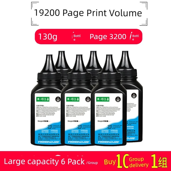 Yazıcı Toner Tozu - 19200 sayfa - 130g toner - 6 paket