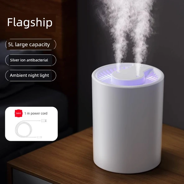 5L Büyük Kapasiteli Çift Sprey USB Nemlendirici - Bayraklı