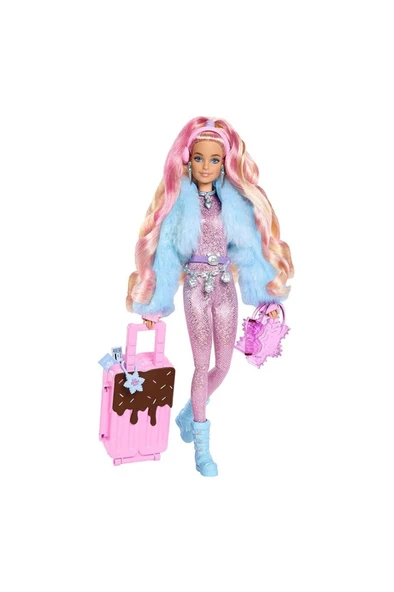 Barbie Extra Seyehat Bebekleri Kar Temalı HPB16 - 4