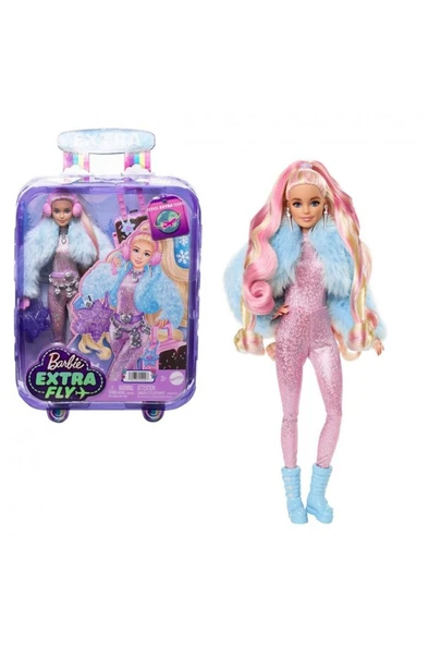Barbie Extra Seyehat Bebekleri Kar Temalı HPB16 - 2
