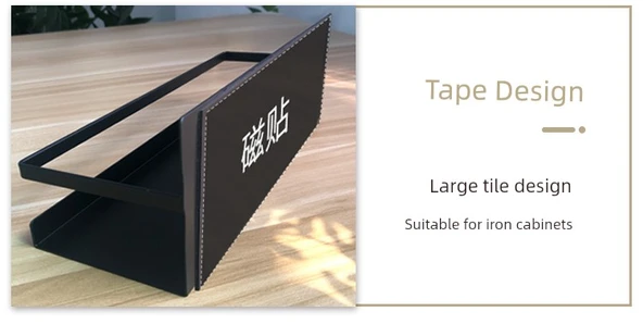 Mıknatıslı Mutfak Rafı - Koruma Raylı - Siyah - Resim 10