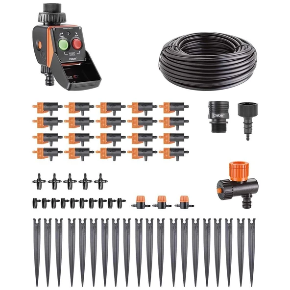 Claber 90763 Timer Kit 20 Pratico Damlama Hortumlu Zamanlayıcı Set