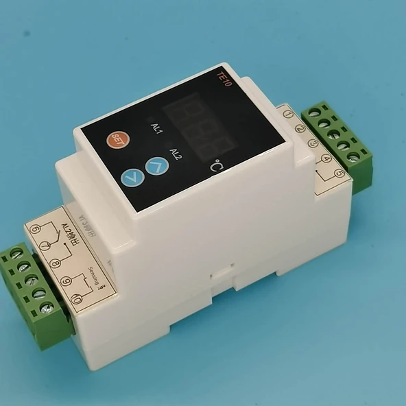 Dijital Ekranlı Sıcaklık Kontrol Cihazı - 220V Güç + 2 Röle Çıkışı - 3