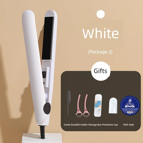 Mini Taşınabilir Saç Şekillendirme Demiri - Beyaz Paket İki