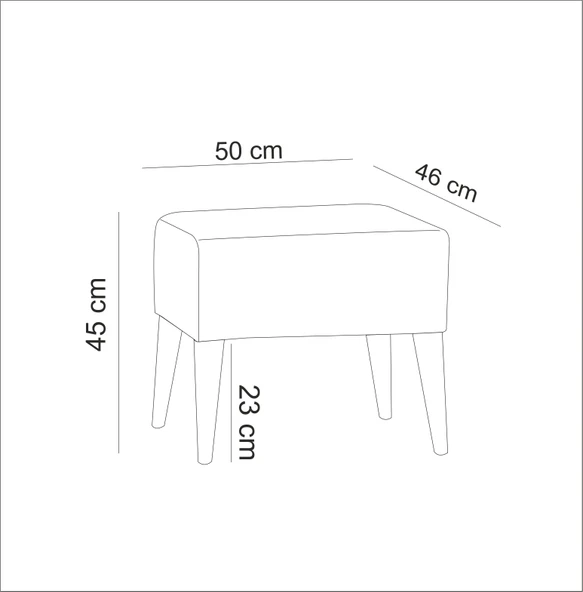 Esyala Luna Puf Antrasit - 3