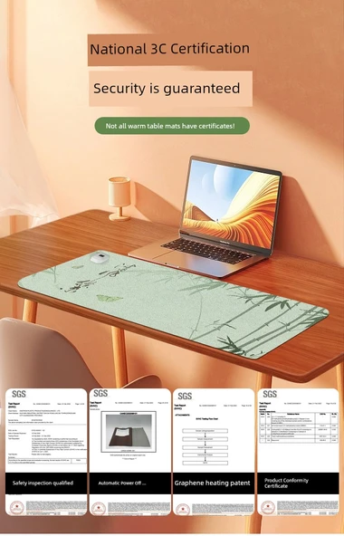 Isıtmalı Mouse Pad - Büyük Boy - 80x33cm - 6 Hızlı Termostat - 6