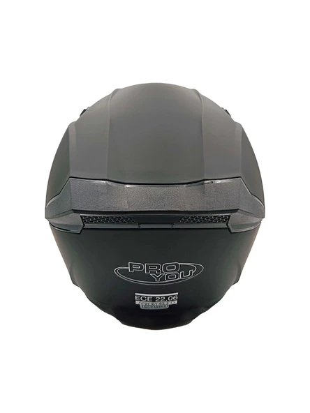 PROYOU YARIM KASK MAT SİYAH (GÜNEŞ VİZÖRLÜ) - Resim 3