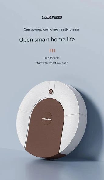 Akıllı Süpürme Robotu - S31 30 inç Kahverengi - Resmi Standart + Orta Fırça + Elektrikli Kontrol Su Tankı - 7