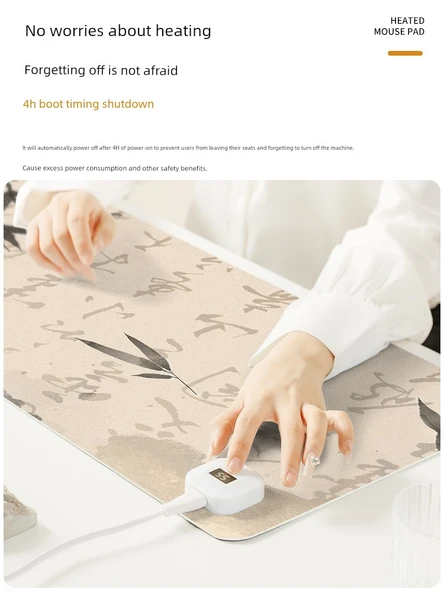 Isıtmalı Mouse Pad - Orta Boy - 70x33cm - 6 Hızlı Termostat - 5