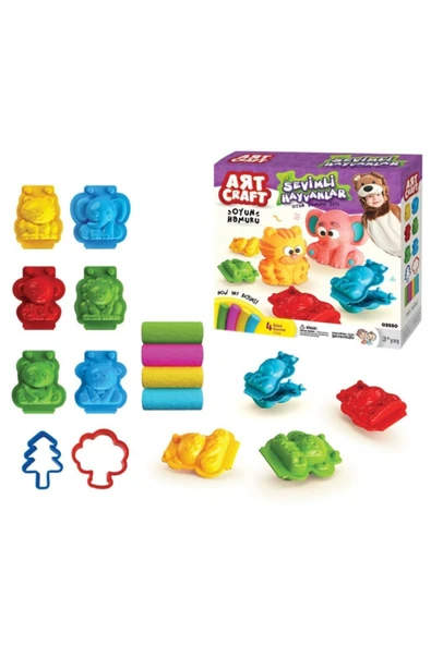 Fırsat Oyuncak Oyuncak 3d Çiftlik Hamur 3d Hayvanlar 624 Gr Set - 3