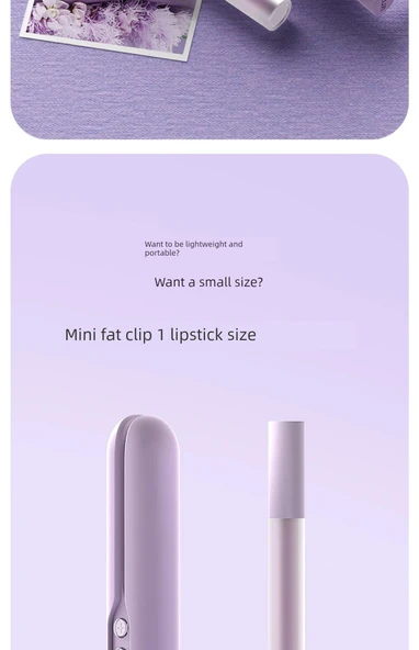 Mini Taşınabilir Saç Düzleştirici - Taro Moru - 7
