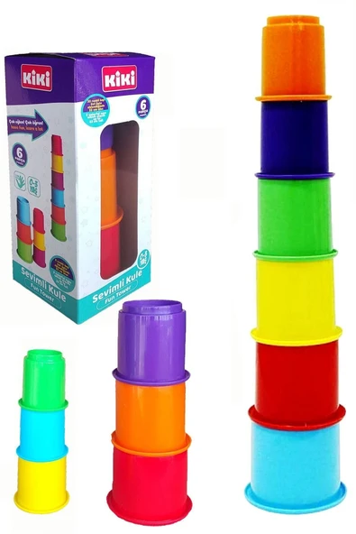 Fırsat Oyuncak Oyuncak Bultak Eğitici Geometri Şekiller Dizayn Kule Neşeli Hayvanlar Zeka Geliştirici Set - Resim 8