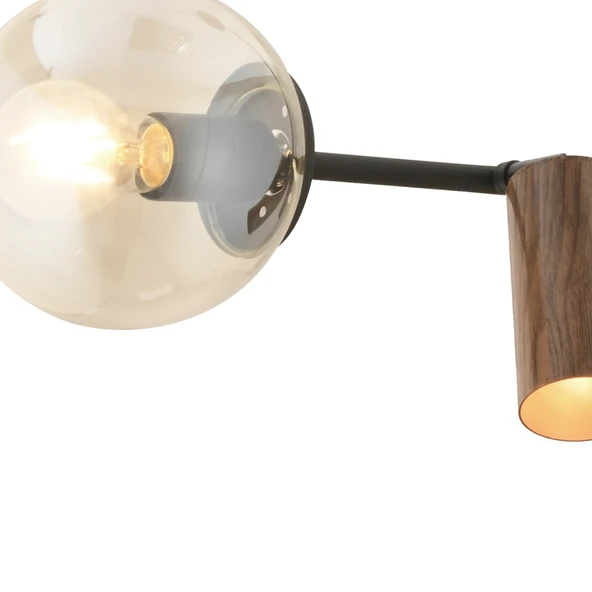 Apliqa Alkan Siyah 4Lü Sarkıt Modern Retro Tasarım Spot Avize - Resim 4