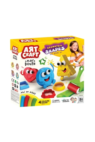 Fırsat Oyuncak 03682 Art Craft Geometrik Şekiller Hamur Set 200 gr