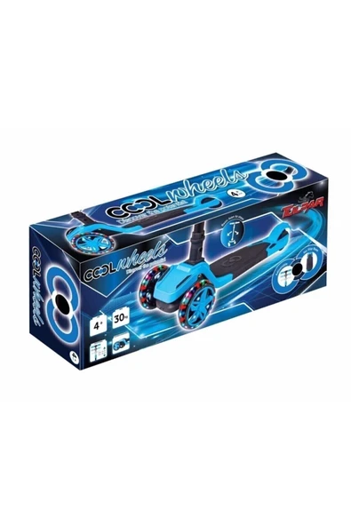 Cool Wheels Tulpar Katlanır LED Işıklı Çocuk Scooter Mavi - 4