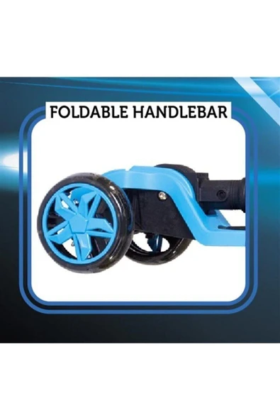 Cool Wheels Tulpar Katlanır LED Işıklı Çocuk Scooter Mavi - 3