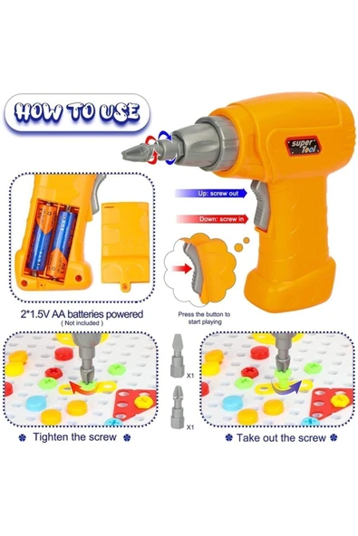 Birlik sfeyx Matkaplı 3d Yaratıcı Tamir Seti Puzzle Eğitici news sfey 997516 - Resim 2