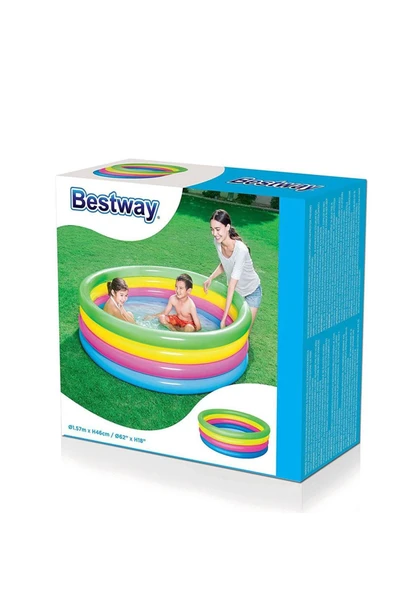 BESTWAY 51117, 4 Boğum, Şişme Aile Ve Çocuk Havuzu (157X46 CM) - 4