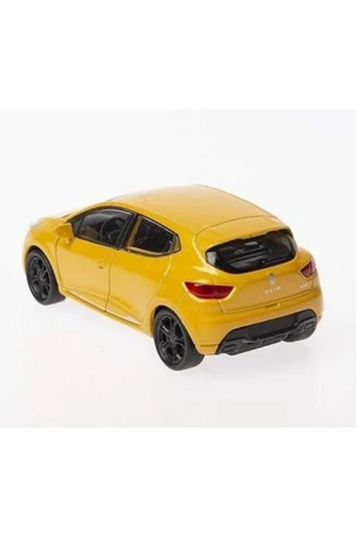 WELLY Renault Clio 4 Rs 12 Cm 1/36 Ölçek Diecast Metal Model Çek Bırak Araba Sarı - 2