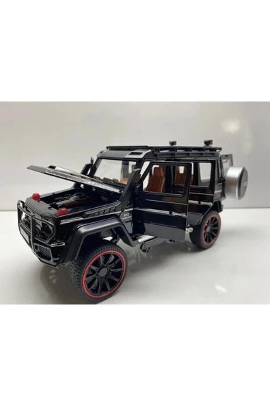 Oruç Oyuncak G65 JİP DİECAST METAL 1.24 KOLEKSİYON G 63 MODEL ARABA 6 KAPI AÇILIR IŞIK SES VE FAR STOP YANAR - 2