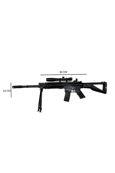 Mia Boncuklu Lazerli Keskin Nişancı Tüfeği Oyuncak Dürbünlü Kanas Silah Beş Paket Boncuk Hediyeli - Resim 3