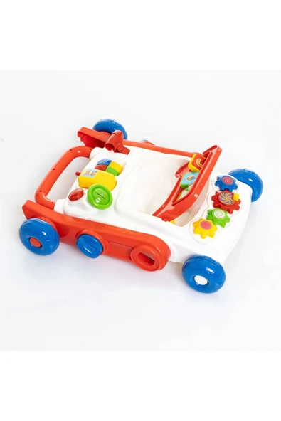 Oruç Oyuncak Eğitici Bebek Gelişim Seti Neşeli hayvanlar Bultak İlk Adım Arabam - Resim 2