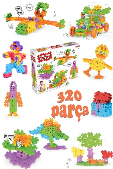 Fırsat Oyuncak Puzzle Fun Fun Puzzle 320 Parça 3d Yapı Ve Tasarım Blokları Eğitici ürün görseli