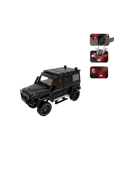 Oruç Oyuncak G65 JİP DİECAST METAL 1.24 KOLEKSİYON G 63 MODEL ARABA 6 KAPI AÇILIR IŞIK SES VE FAR STOP YANAR - 6