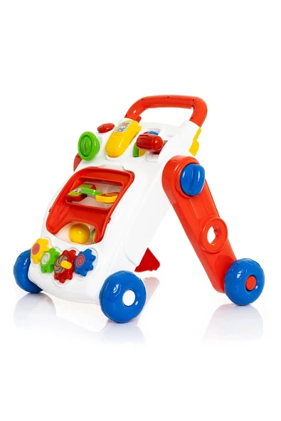 Oruç Oyuncak Eğitici Bebek Gelişim Seti Neşeli hayvanlar Bultak İlk Adım Arabam - Resim 5
